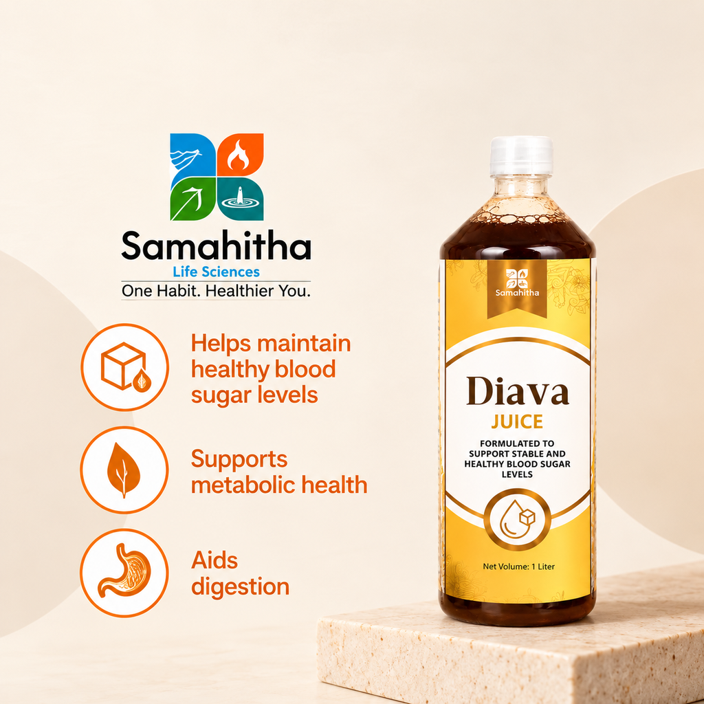 [SLSLIQ003] Samahitha Life Sciences Diava Juice | Ayurvedic Proprietary Medicine | Herbal Metabolic & Glucose Wellness Support | Amla, Jamun, Karela, Gurmar & Vijaysaar | 30 ml Serving