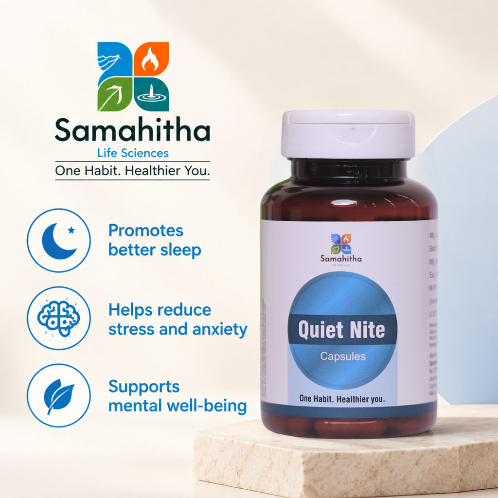 [SLSCAP005] Samahitha Life Sciences Quiet Nite Capsules | 60 Capsules